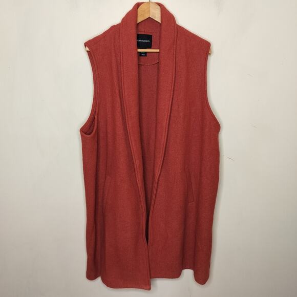 Cynthia Rowley Cardigan Sweater Vest Open Front + Pockets - Picture 1 of 8